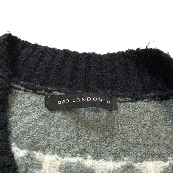 QED LONDON Viscose Mohair Short Sleeve Fair Isle Sweater - Size S - Picture 7 of 9